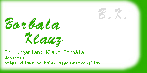 borbala klauz business card