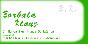 borbala klauz business card